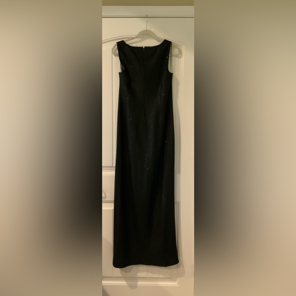 St. John Black Sequin Maxi Dress